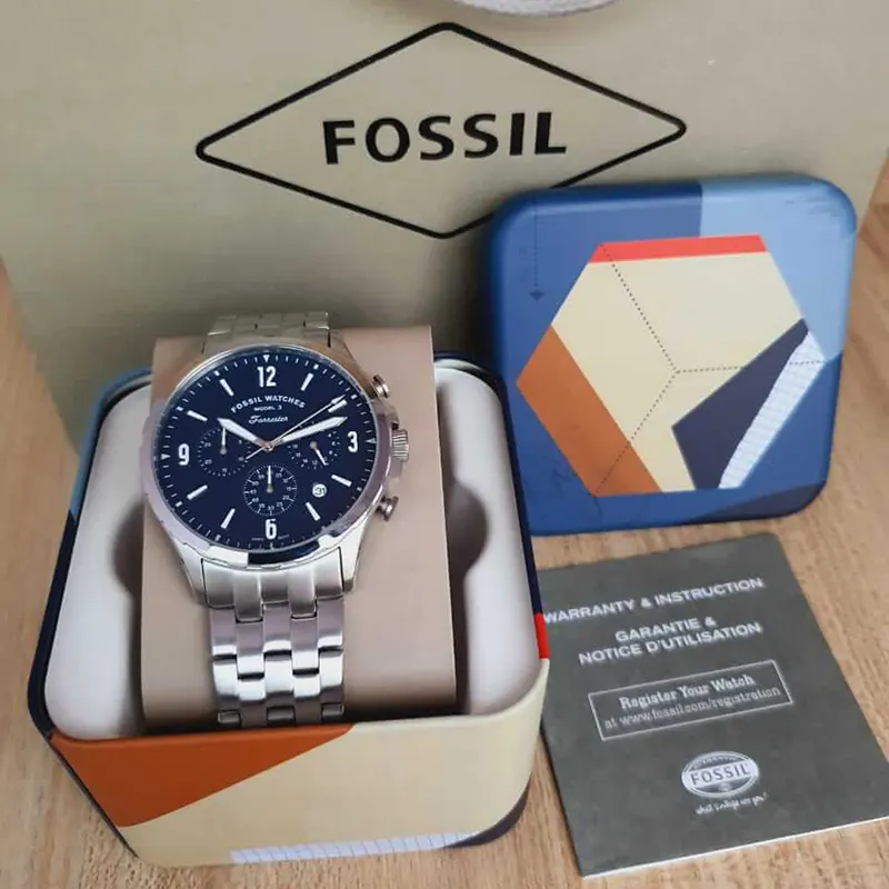 Fossil Forrester Chronograph Blue Dial Men's Watch | FS5605